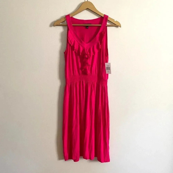 NWT Spense Barbie core Pink V Neck Ruffle Dress - Picture 2 of 15